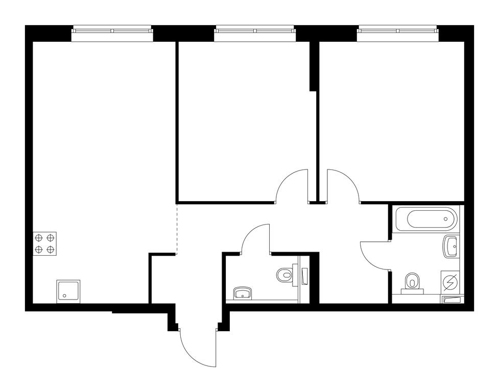 2-BD Apartment Sale, 67.8 sq. m. at Green Park, Beryozovaya Alley, 17к1, Moscow, Russia #1