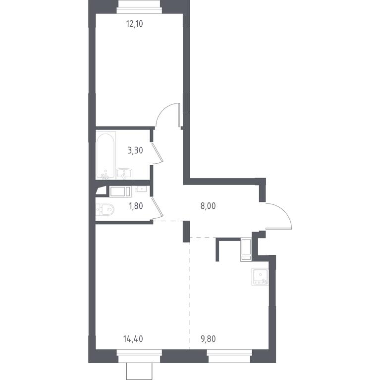Apartment Sale, 49.7 sq. m. at Liubertsy, ulitsa Kamova, 5к1, Lyubertsy, Moscow Region, Russia #1 Apartment Sale, 49.7 sq. m. at Liubertsy, ulitsa Kamova, 5к1, Lyubertsy, Moscow Region, Russia #1