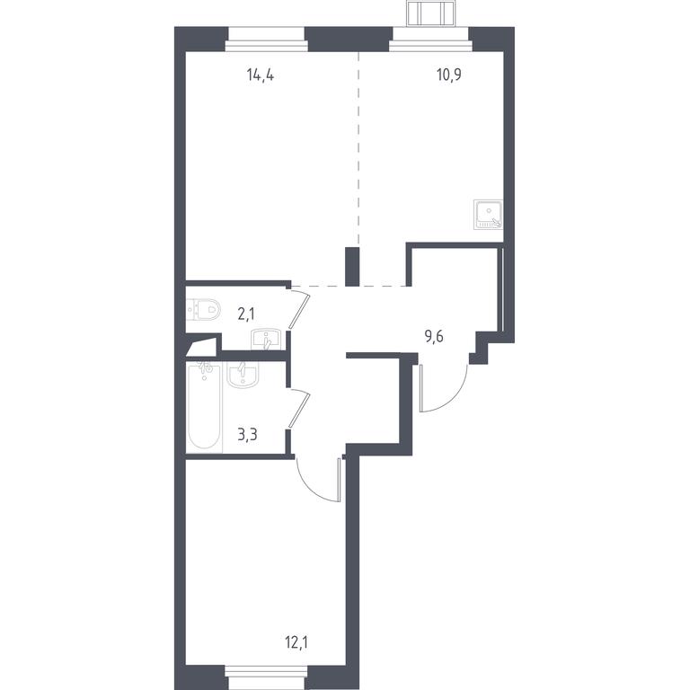 Apartment Sale, 52.9 sq. m. at Liubertsy, ulitsa Kamova, 5к1, Lyubertsy, Moscow Region, Russia #1 Apartment Sale, 52.9 sq. m. at Liubertsy, ulitsa Kamova, 5к1, Lyubertsy, Moscow Region, Russia #1