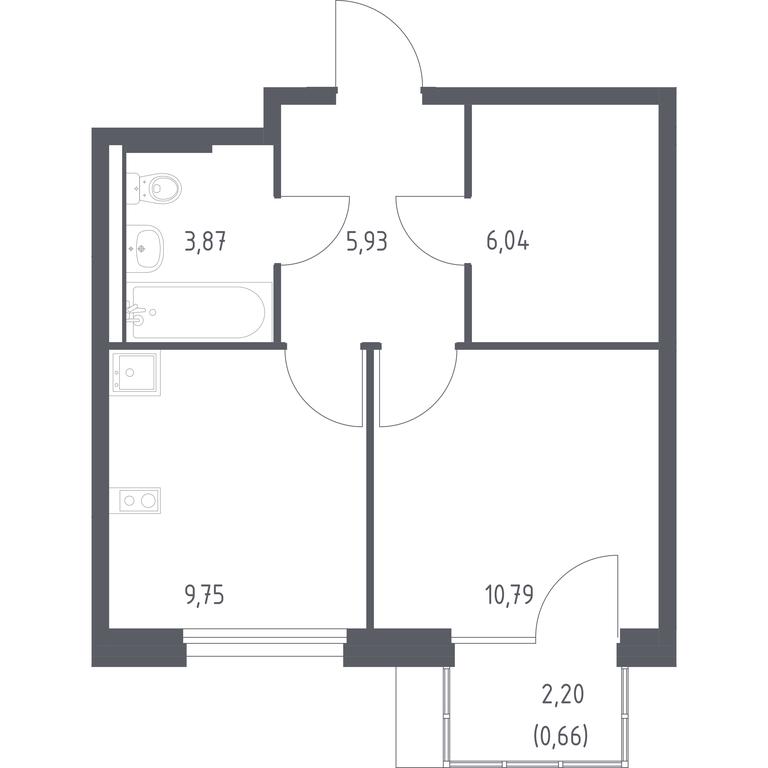 Apartment Sale, 37.04平方米 at Novoe Vnukovo, kvartal № 38, Kokoshkino Settlement, Moscow, Russia #1 Apartment Sale, 37.04平方米 at Novoe Vnukovo, kvartal № 38, Kokoshkino Settlement, Moscow, Russia #1
