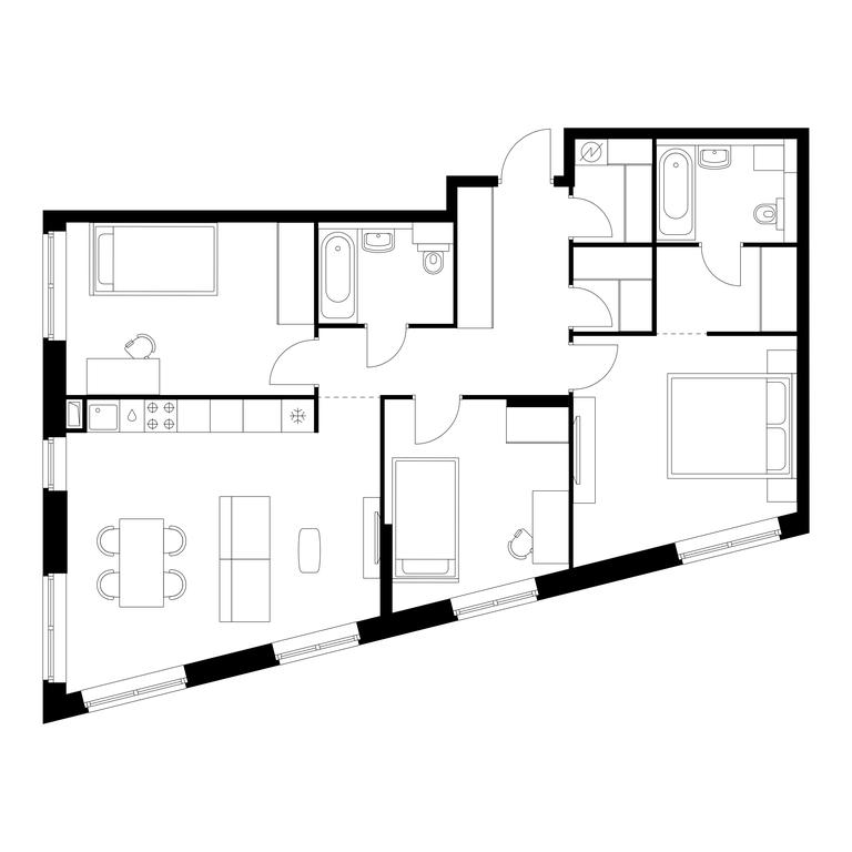 Продажа 3-комн. квартиры, 90,3 м² в ЖК «Вангарден (Vangarden)», Очаковское шоссе, 9к1, Москва, Россия #2