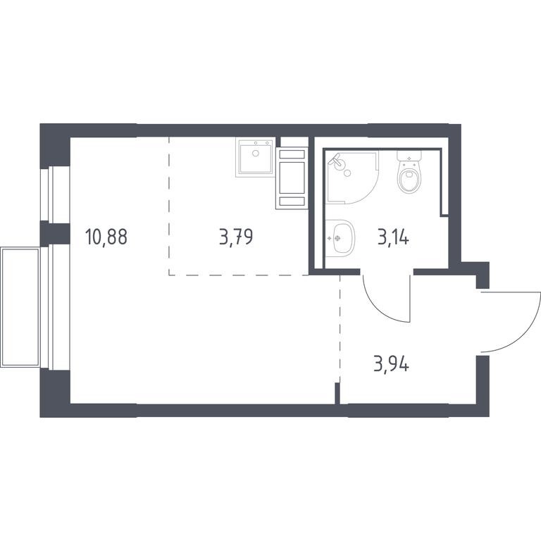 Apartment Sale, 21.75平方米 at Tomilino Park, 1-y kvartal, posyolok Zhilino-1, Lubertsy City District, Moscow Region, Russia #1 Apartment Sale, 21.75平方米 at Tomilino Park, 1-y kvartal, posyolok Zhilino-1, Lubertsy City District, Moscow Region, Russia #1