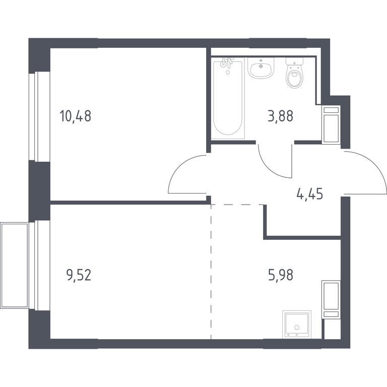 Продажа квартиры, 34,31 м² в ЖК «Томилино Парк», 1-й квартал, посёлок Жилино-1, городской округ Люберцы, Московская область, Россия #1 Продажа квартиры, 34,31 м² в ЖК «Томилино Парк», 1-й квартал, посёлок Жилино-1, городской округ Люберцы, Московская область, Россия #1