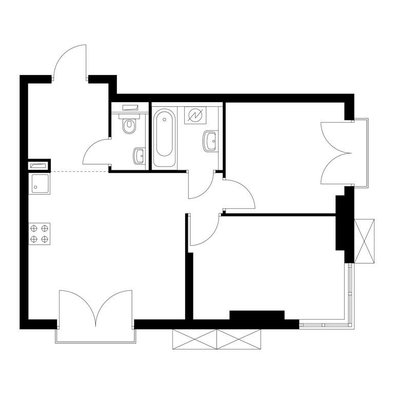 2-BD Apartment Sale, 50平方米 at Holland Park, Volokolamskoye Highway, 71/13к1, Moscow, Russia #1