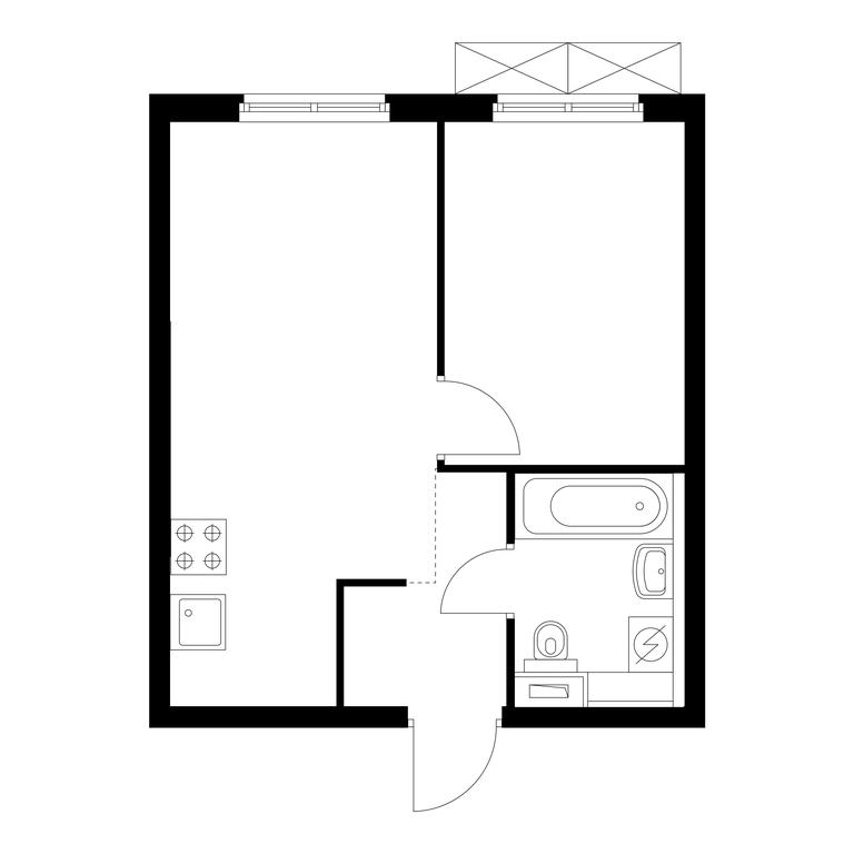 1-BD Apartment Sale, 32.5 sq. m. at Rustaveli 14, Rustaveli Street, 14с20, Moscow, Russia #1