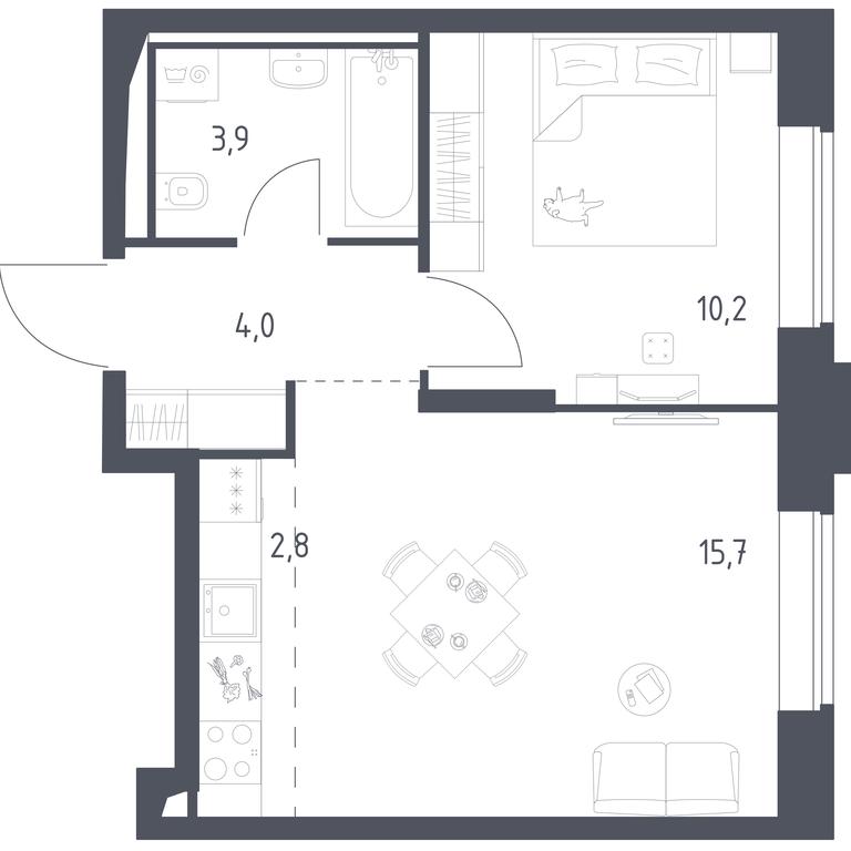 Apartment Sale, 36.52 sq. m. at Vereiskaya 41, Vereyskaya Street, 41, Moscow, Russia #1