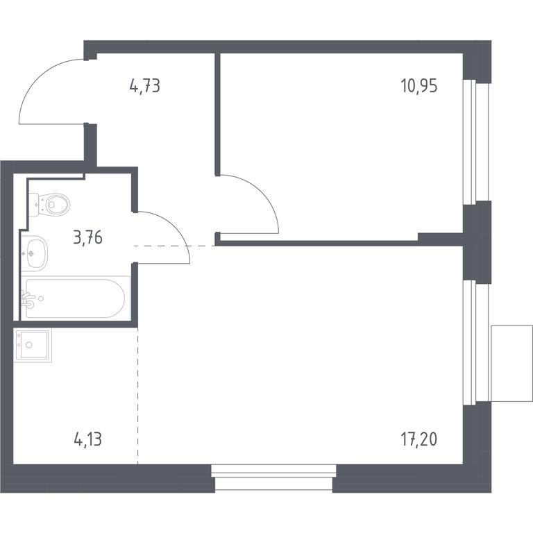 Apartment Sale, 40.77 sq. m. at Kvartal Ivakino, kvartal Ivakino, mikrorayon Klyazma-Starbeyevo, Khimki, Moscow Region, Russia #1 Apartment Sale, 40.77 sq. m. at Kvartal Ivakino, kvartal Ivakino, mikrorayon Klyazma-Starbeyevo, Khimki, Moscow Region, Russia #1