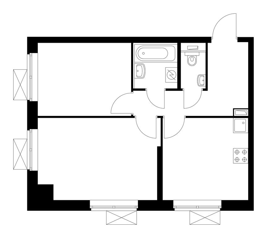 2-BD Apartment Sale, 48.5 sq. m. at Kavkazskiy Bulvar 51, Kavkazsky Boulevard, 51с3, Moscow, Russia #1