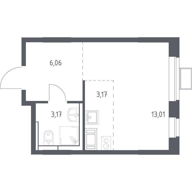 Apartment Sale, 25.5平方米 at Pribrezhnyi Park, Pribrezhniy Park Residential Complex, Village of Yam, Domodedovo City District, Moscow Region, Russia #1 Apartment Sale, 25.5平方米 at Pribrezhnyi Park, Pribrezhniy Park Residential Complex, Village of Yam, Domodedovo City District, Moscow Region, Russia #1