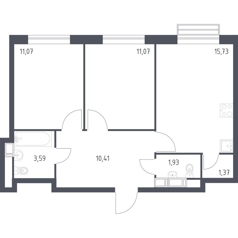 1-BD Apartment Sale, 55.17 sq. m. at Kvartal Rumyantsevo, ulitsa Admirala Kornilova, с1, Mosrentgen Settlement, Moscow, Russia #1 1-BD Apartment Sale, 55.17 sq. m. at Kvartal Rumyantsevo, ulitsa Admirala Kornilova, с1, Mosrentgen Settlement, Moscow, Russia #1