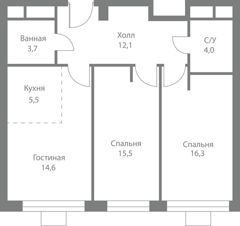 3-BD Apartment Sale, 71.7平方米 at Stellar City, Skolkovskoye Highway, 1, Moscow, Russia #1 3-BD Apartment Sale, 71.7平方米 at Stellar City, Skolkovskoye Highway, 1, Moscow, Russia #1