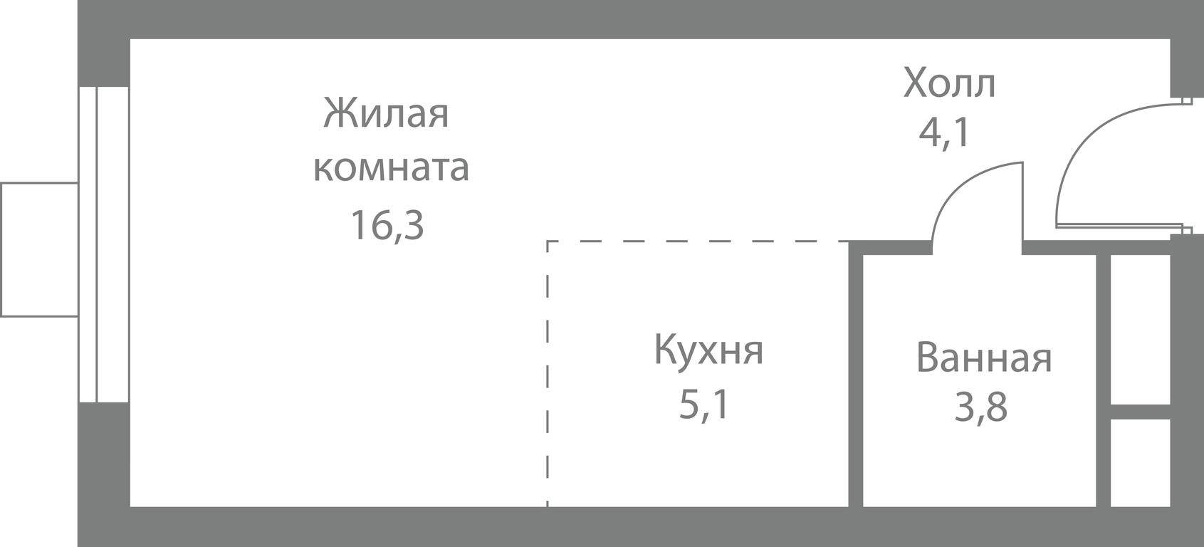 Apartment Sale, 29.3平方米 at Stellar City, Skolkovskoye Highway, 1, Moscow, Russia #1