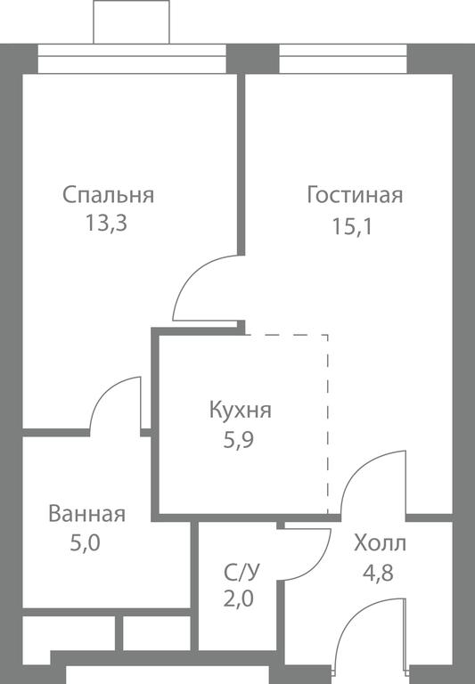 2-BD Apartment Sale, 46.1平方米 at Stellar City, Skolkovskoye Highway, 1, Moscow, Russia #1 2-BD Apartment Sale, 46.1平方米 at Stellar City, Skolkovskoye Highway, 1, Moscow, Russia #1