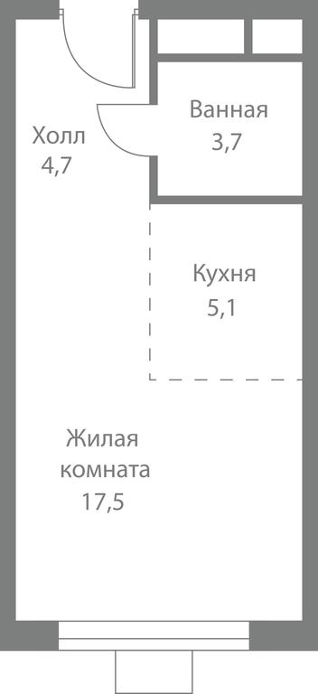 Apartment Sale, 31平方米 at Stellar City, Skolkovskoye Highway, 1, Moscow, Russia #1