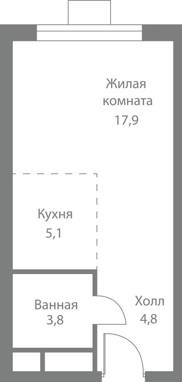Apartment Sale, 31.6平方米 at Stellar City, Skolkovskoye Highway, 1, Moscow, Russia #1