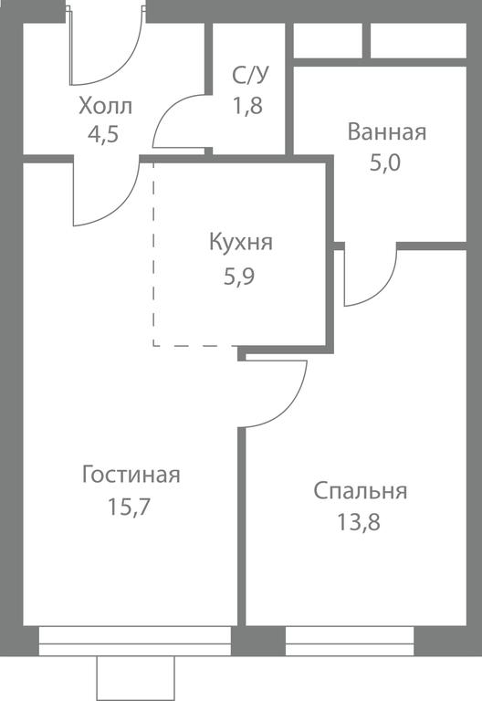 2-BD Apartment Sale, 46.7平方米 at Stellar City, Skolkovskoye Highway, 1, Moscow, Russia #1 2-BD Apartment Sale, 46.7平方米 at Stellar City, Skolkovskoye Highway, 1, Moscow, Russia #1