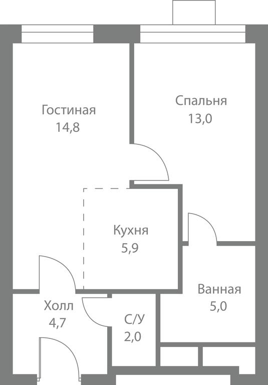2-BD Apartment Sale, 46.1平方米 at Stellar City, Skolkovskoye Highway, 1, Moscow, Russia #1 2-BD Apartment Sale, 46.1平方米 at Stellar City, Skolkovskoye Highway, 1, Moscow, Russia #1
