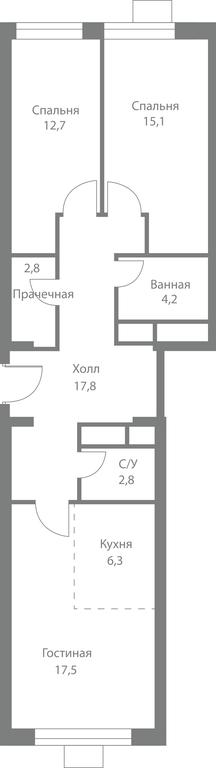 3-BD Apartment Sale, 79.2平方米 at Stellar City, Skolkovskoye Highway, 1, Moscow, Russia #1 3-BD Apartment Sale, 79.2平方米 at Stellar City, Skolkovskoye Highway, 1, Moscow, Russia #1
