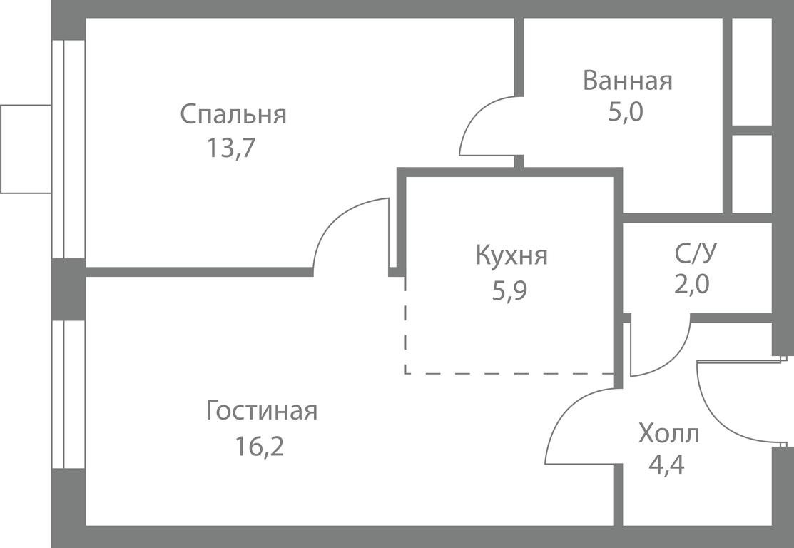 2-BD Apartment Sale, 47.2平方米 at Stellar City, Skolkovskoye Highway, 1, Moscow, Russia #1 2-BD Apartment Sale, 47.2平方米 at Stellar City, Skolkovskoye Highway, 1, Moscow, Russia #1