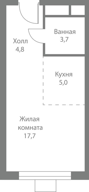 Apartment Sale, 31.2平方米 at Stellar City, Skolkovskoye Highway, 1, Moscow, Russia #1