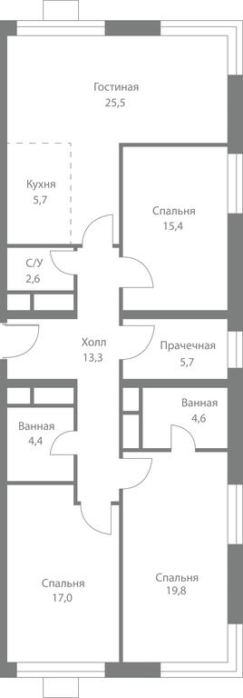 4-BD Apartment Sale, 114平方米 at Stellar City, Skolkovskoye Highway, 1, Moscow, Russia #1