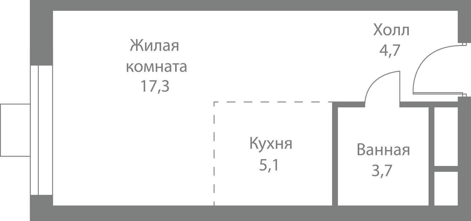 Apartment Sale, 31.2平方米 at Stellar City, Skolkovskoye Highway, 1, Moscow, Russia #1