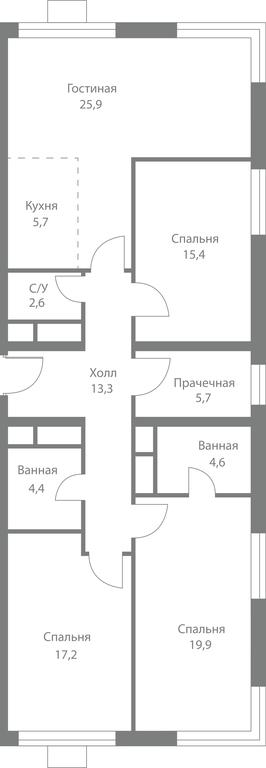 4-BD Apartment Sale, 114.7 sq. m. at Stellar City, Skolkovskoye Highway, 1, Moscow, Russia #1 4-BD Apartment Sale, 114.7 sq. m. at Stellar City, Skolkovskoye Highway, 1, Moscow, Russia #1