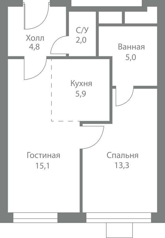 2-BD Apartment Sale, 46.1平方米 at Stellar City, Skolkovskoye Highway, 1, Moscow, Russia #1 2-BD Apartment Sale, 46.1平方米 at Stellar City, Skolkovskoye Highway, 1, Moscow, Russia #1
