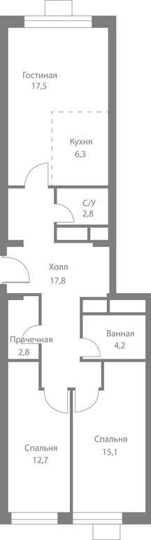 3-BD Apartment Sale, 79.2平方米 at Stellar City, Skolkovskoye Highway, 1, Moscow, Russia #1 3-BD Apartment Sale, 79.2平方米 at Stellar City, Skolkovskoye Highway, 1, Moscow, Russia #1
