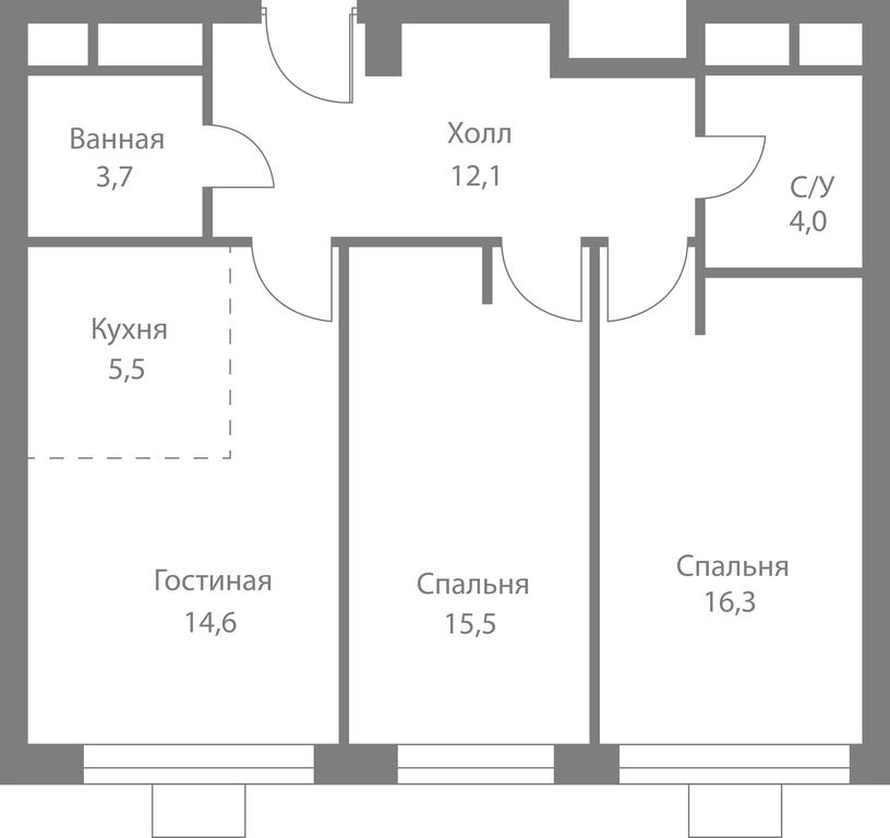 3-BD Apartment Sale, 71.7平方米 at Stellar City, Skolkovskoye Highway, 1, Moscow, Russia #1 3-BD Apartment Sale, 71.7平方米 at Stellar City, Skolkovskoye Highway, 1, Moscow, Russia #1