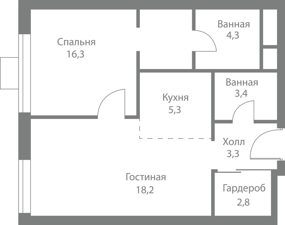 2-BD Apartment Sale, 53.6平方米 at Stellar City, Skolkovskoye Highway, 1, Moscow, Russia #1 2-BD Apartment Sale, 53.6平方米 at Stellar City, Skolkovskoye Highway, 1, Moscow, Russia #1