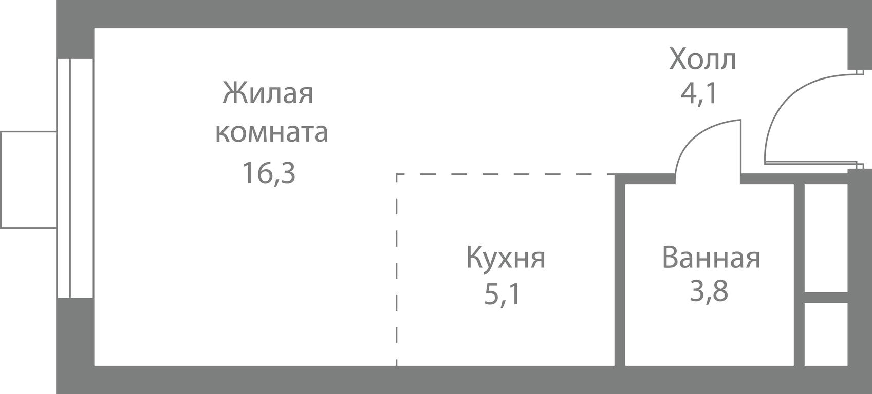 Apartment Sale, 29.3平方米 at Stellar City, Skolkovskoye Highway, 1, Moscow, Russia #1
