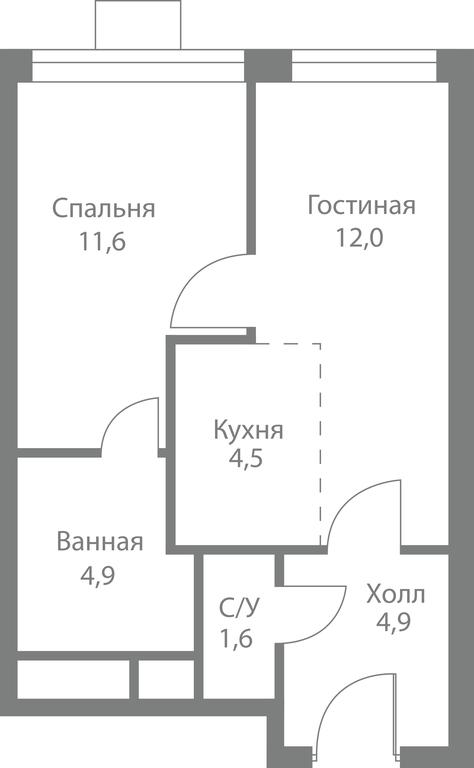 2-BD Apartment Sale, 39.5 sq. m. at Stellar City, Skolkovskoye Highway, 1, Moscow, Russia #1 2-BD Apartment Sale, 39.5 sq. m. at Stellar City, Skolkovskoye Highway, 1, Moscow, Russia #1