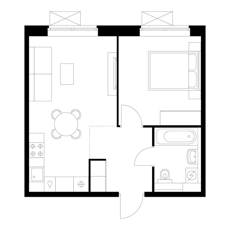 1-BD Apartment Sale, 39.3平方米 at Vostochnoe Butovo, Krymskaya Street, 13, rabochiy posyolok Bobrovo, Leninskiy City District, Moscow Region, Russia #2 1-BD Apartment Sale, 39.3平方米 at Vostochnoe Butovo, Krymskaya Street, 13, rabochiy posyolok Bobrovo, Leninskiy City District, Moscow Region, Russia #2