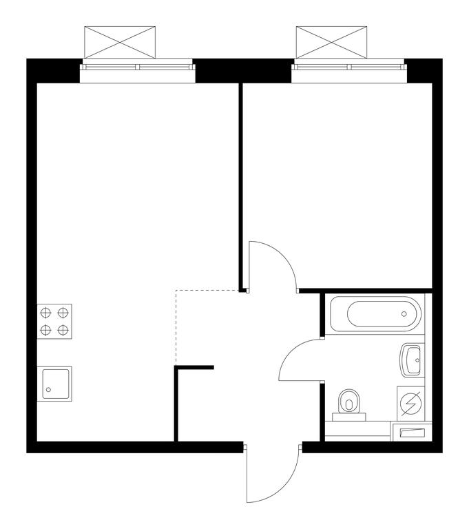 1-BD Apartment Sale, 39.3平方米 at Vostochnoe Butovo, Krymskaya Street, 13, rabochiy posyolok Bobrovo, Leninskiy City District, Moscow Region, Russia #1 1-BD Apartment Sale, 39.3平方米 at Vostochnoe Butovo, Krymskaya Street, 13, rabochiy posyolok Bobrovo, Leninskiy City District, Moscow Region, Russia #1