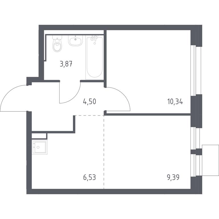 Apartment Sale, 34.63 sq. m. at Kvartal Ivakino, kvartal Ivakino, mikrorayon Klyazma-Starbeyevo, Khimki, Moscow Region, Russia #1 Apartment Sale, 34.63 sq. m. at Kvartal Ivakino, kvartal Ivakino, mikrorayon Klyazma-Starbeyevo, Khimki, Moscow Region, Russia #1