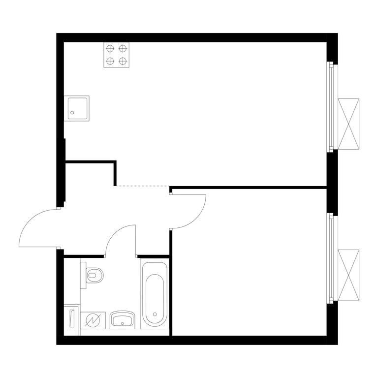 1-BD Apartment Sale, 42.08 sq. m. at Matveevskiy Park, Ochakovskoye Highway, вл3с11, Moscow, Russia #1