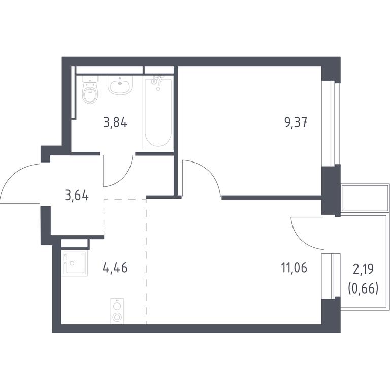 Apartment Sale, 33.03 sq. m. at Novoe Vidnoe, Kalinovka Village, Leninskiy City District, Moscow Region, Russia #1 Apartment Sale, 33.03 sq. m. at Novoe Vidnoe, Kalinovka Village, Leninskiy City District, Moscow Region, Russia #1