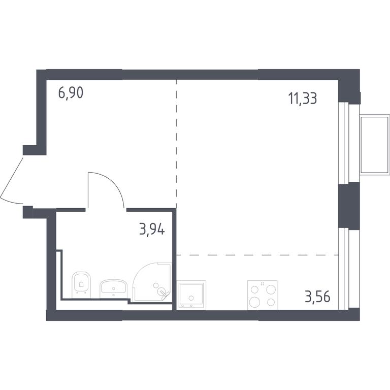 Apartment Sale, 25.63平方米 at Kvartal Strogino, zhiloy kompleks Kvartal Strogino, Krasnogorsk, Moscow Region, Russia #1 Apartment Sale, 25.63平方米 at Kvartal Strogino, zhiloy kompleks Kvartal Strogino, Krasnogorsk, Moscow Region, Russia #1