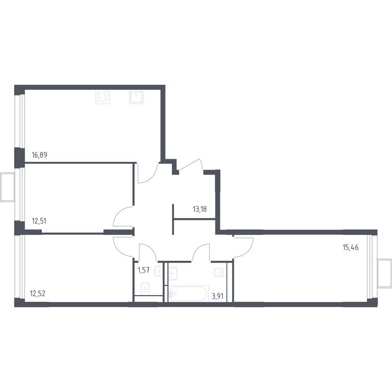 2-BD Apartment Sale, 76.14 sq. m. at Kvartal Strogino, zhiloy kompleks Kvartal Strogino, Krasnogorsk, Moscow Region, Russia #1 2-BD Apartment Sale, 76.14 sq. m. at Kvartal Strogino, zhiloy kompleks Kvartal Strogino, Krasnogorsk, Moscow Region, Russia #1
