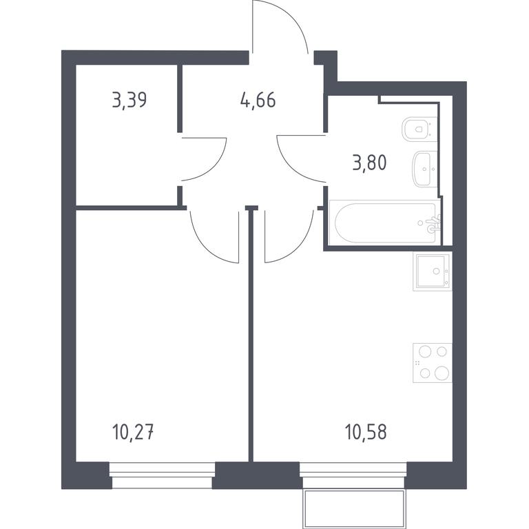 Apartment Sale, 32.85平方米 at Kvartal Strogino, zhiloy kompleks Kvartal Strogino, Krasnogorsk, Moscow Region, Russia #1 Apartment Sale, 32.85平方米 at Kvartal Strogino, zhiloy kompleks Kvartal Strogino, Krasnogorsk, Moscow Region, Russia #1