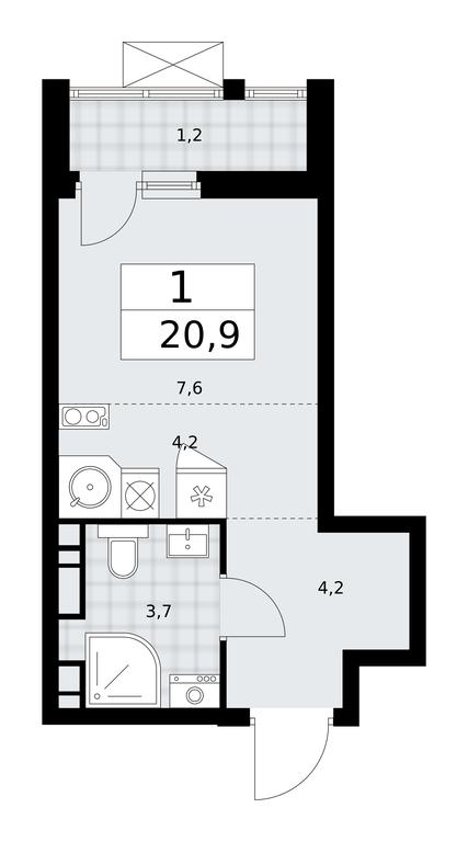 Apartment Sale, 20.9平方米 at Buninskie Kvartaly, Akademika Semyonova Street, 22, Moscow, Russia #2 Apartment Sale, 20.9平方米 at Buninskie Kvartaly, Akademika Semyonova Street, 22, Moscow, Russia #2