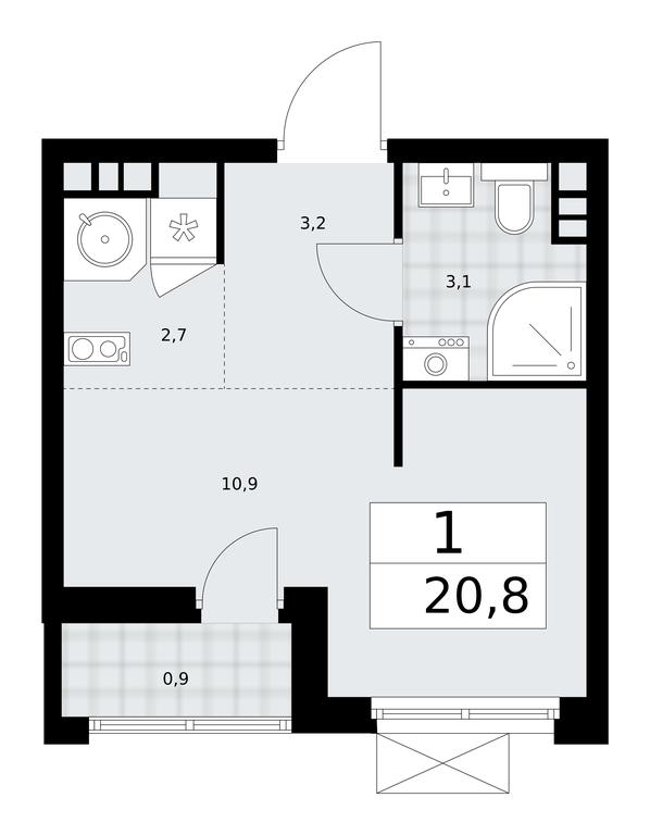 Apartment Sale, 20.8平方米 at Buninskie Kvartaly, Akademika Semyonova Street, 22, Moscow, Russia #2 Apartment Sale, 20.8平方米 at Buninskie Kvartaly, Akademika Semyonova Street, 22, Moscow, Russia #2