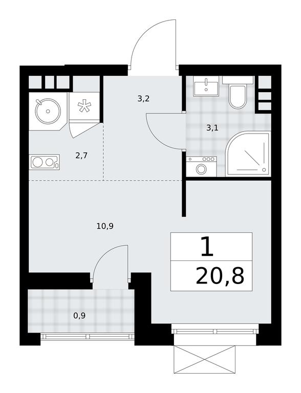 Apartment Sale, 20.8 sq. m. at Buninskie Kvartaly, Akademika Semyonova Street, 22, Moscow, Russia #1 Apartment Sale, 20.8 sq. m. at Buninskie Kvartaly, Akademika Semyonova Street, 22, Moscow, Russia #1