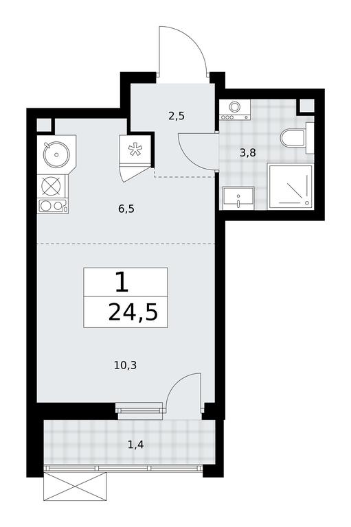 Apartment Sale, 24.5平方米 at Buninskie Kvartaly, Akademika Semyonova Street, 22, Moscow, Russia #1 Apartment Sale, 24.5平方米 at Buninskie Kvartaly, Akademika Semyonova Street, 22, Moscow, Russia #1