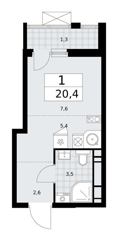 Apartment Sale, 20.4 sq. m. at Buninskie Kvartaly, Akademika Semyonova Street, 22, Moscow, Russia #1 Apartment Sale, 20.4 sq. m. at Buninskie Kvartaly, Akademika Semyonova Street, 22, Moscow, Russia #1