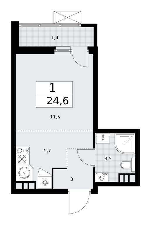 Apartment Sale, 24.6平方米 at Buninskie Kvartaly, Akademika Semyonova Street, 22, Moscow, Russia #2 Apartment Sale, 24.6平方米 at Buninskie Kvartaly, Akademika Semyonova Street, 22, Moscow, Russia #2