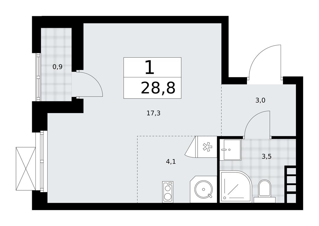 Apartment Sale, 28.8平方米 at Buninskie Kvartaly, Akademika Semyonova Street, 22, Moscow, Russia #1 Apartment Sale, 28.8平方米 at Buninskie Kvartaly, Akademika Semyonova Street, 22, Moscow, Russia #1