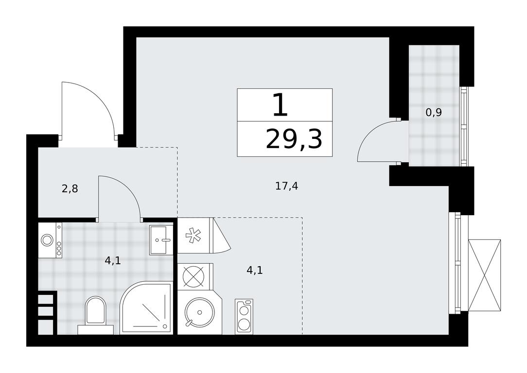 Apartment Sale, 29.3平方米 at Buninskie Kvartaly, Akademika Semyonova Street, 22, Moscow, Russia #2 Apartment Sale, 29.3平方米 at Buninskie Kvartaly, Akademika Semyonova Street, 22, Moscow, Russia #2