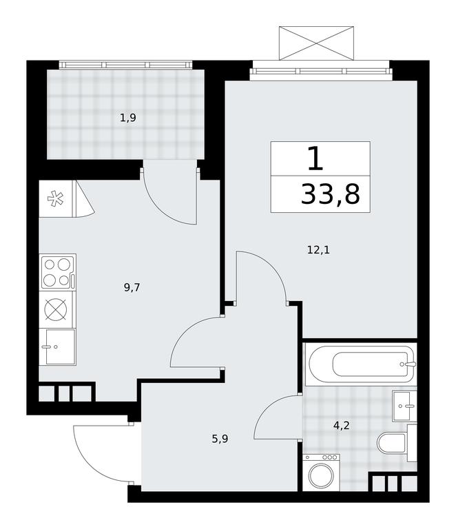 Apartment Sale, 33.8平方米 at Buninskie Kvartaly, Akademika Semyonova Street, 22, Moscow, Russia #2 Apartment Sale, 33.8平方米 at Buninskie Kvartaly, Akademika Semyonova Street, 22, Moscow, Russia #2